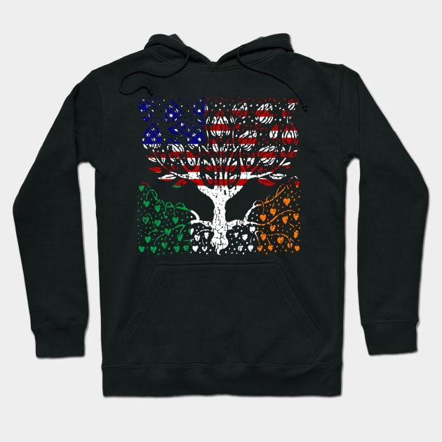 Irish Born American Grown Tree Hoodie by hippyhappy